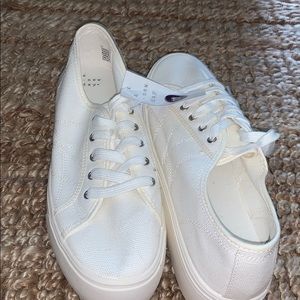 target white platform sneakers